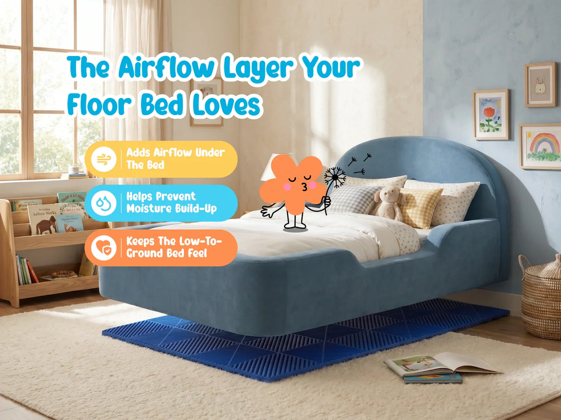Little Lifely low soft toddler bed setup with washable covers and airflow layer