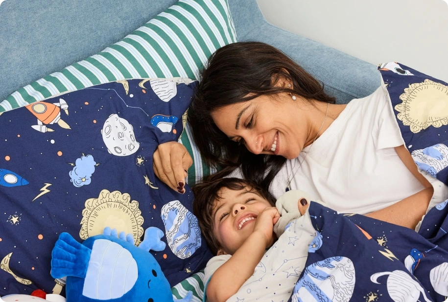 Child on Little Lifely bed