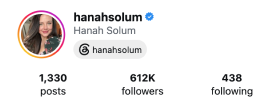 Hanah Solum influencer profile