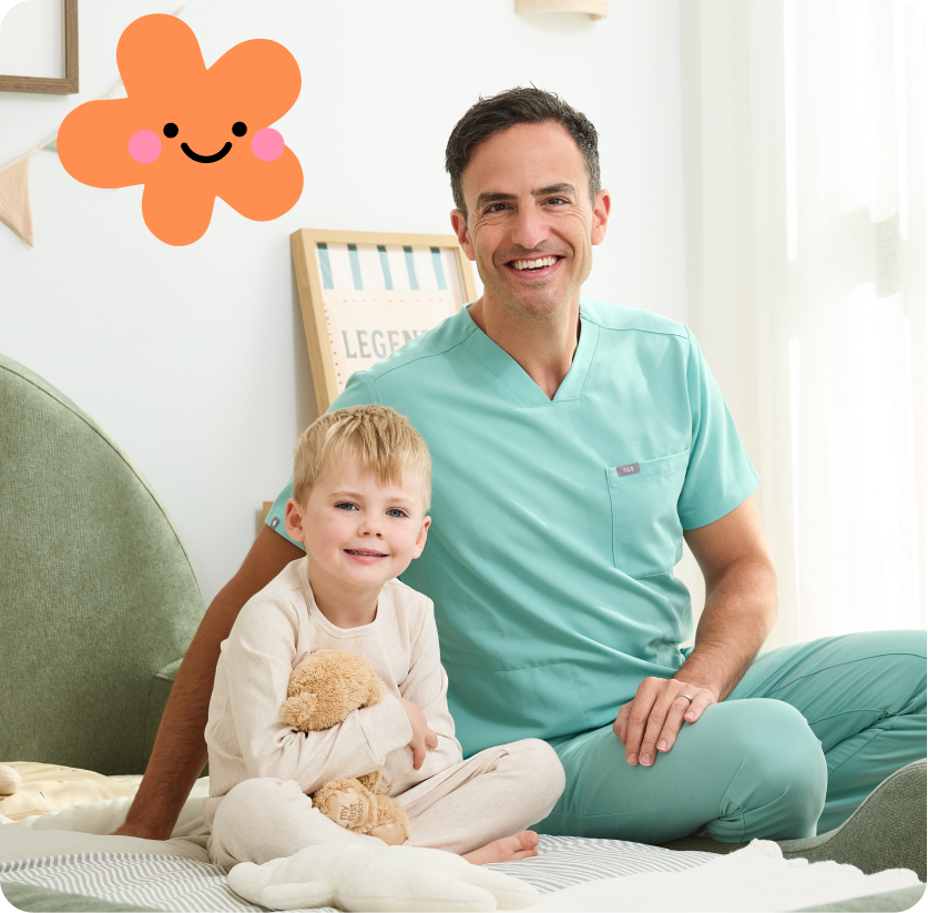 Dr Golly with a child